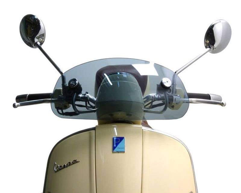 MOTO NOSTRA Windschutzscheibe grau transparent 435 x 195mm kompatibel für Vespa GTV, GT 60, Roller, Scooter von MOTO NOSTRA