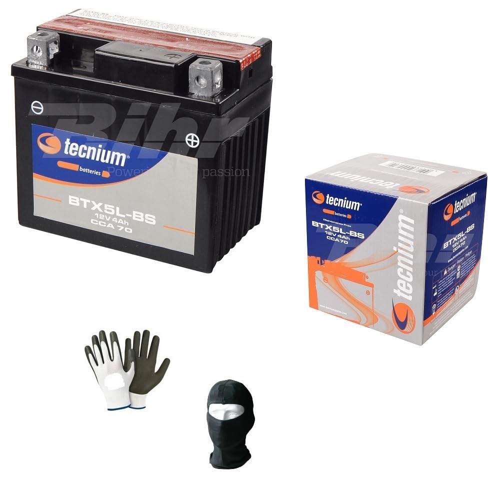 KOMPATIBEL MIT BAOTIAN BT50QT-7 4T 50 pro Jahr 2007 al 2007 BATTERIE YTX5L-BS TECNIUM BTX5L-BS BEREIT UND AUFGELADEN FÜR BATTERIEN 4 AMPERE 12 VOLT MOTORRAD-ROLLER-113X70X105MM von MOTO SPORT MONDO