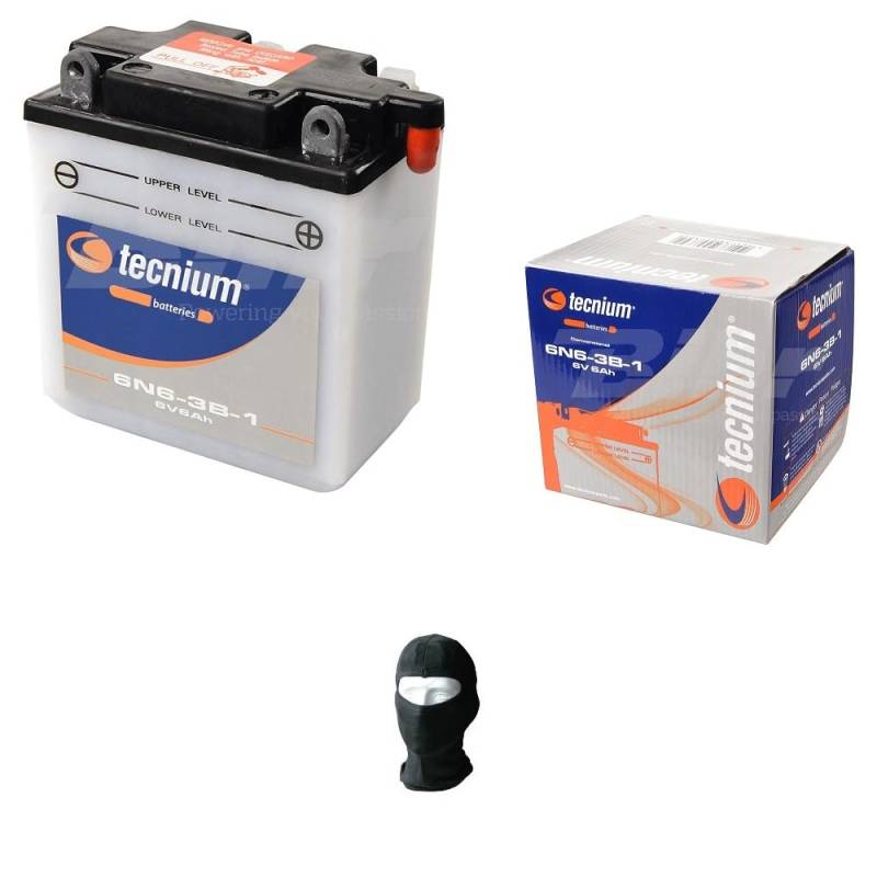 KOMPATIBEL MIT YAMAHA XT 250 per anno 1984 BATTERIE TECNIUM 6N6-3B-1 6V 6AH BATTERIEN 6 AMPERE 6 VOLT MOTORRAD-ROLLER SPEZIFIKATION 99X57X111MM von MOTO SPORT MONDO