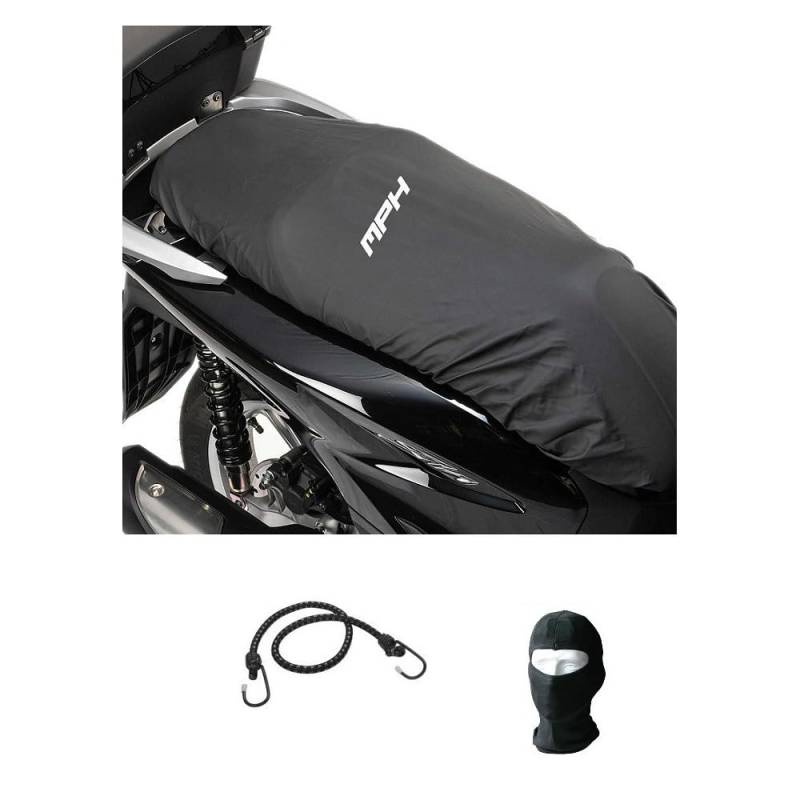 Kompatibel mit AEON Cobra 350, wasserdichter Sitzbezug aus Polyester, wasserdicht, für Motorrad, Roller, mit Gurt, 125 x 75 cm von MOTO SPORT MONDO