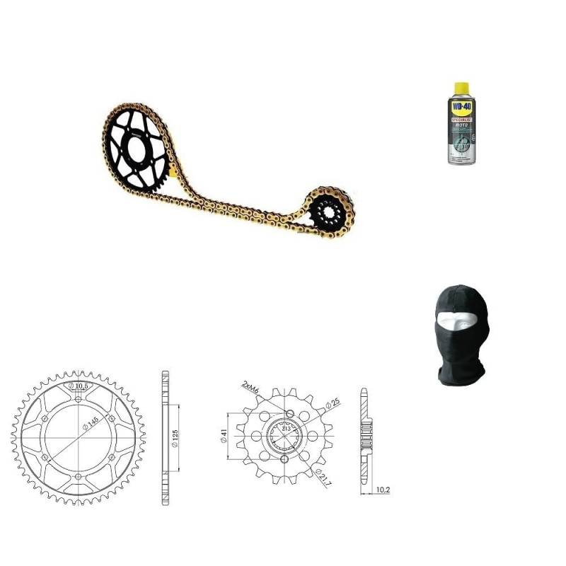 Kompatibel mit Yamaha MT03 660 2006-06 Kettentransport-Set Did 520VX3 LUN 112 Kettenblätter, Ritzel aus Stahl P520-Z47, Ritzel P520-Z15, speziell für Motorräder von MOTO SPORT MONDO