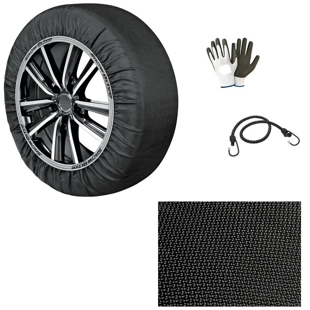 Schneesocken für Reifen 165/75R14 Felge 14 (17142) TAGLIA M Paar Schneesocken für Autos zugelassen passend für Schneesocken für Eis von MOTO SPORT MONDO