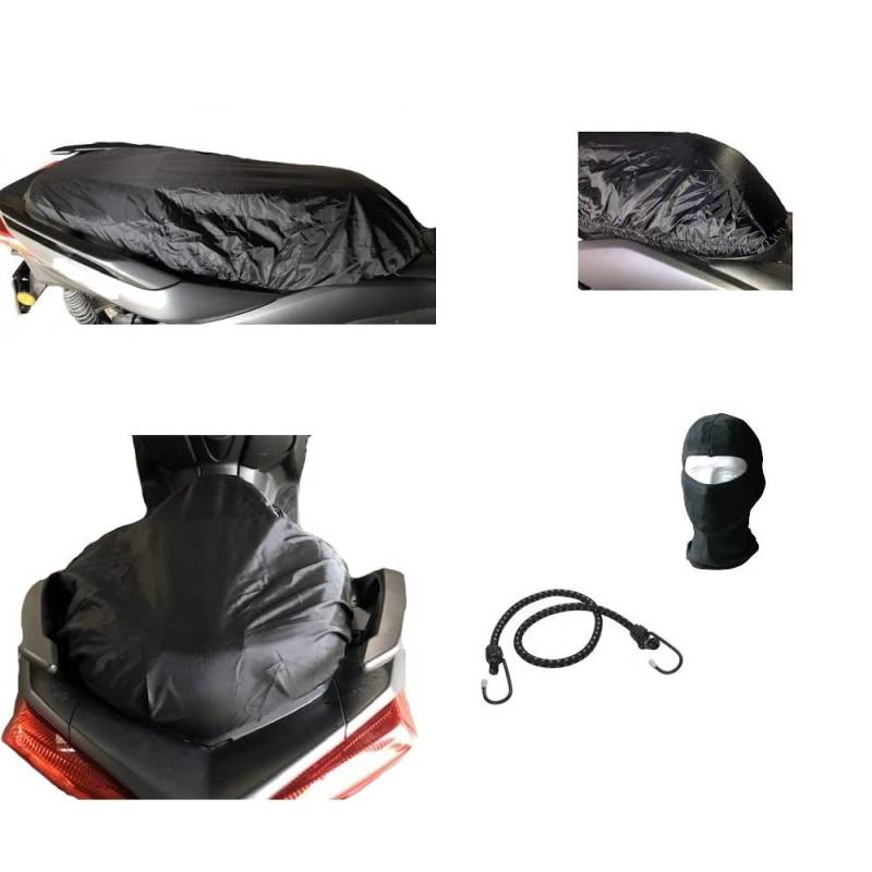 für AEON MINIKOLT 50 Abdeckung FÜR Sattel UNDURCHLASSIG SITZBEZUG Oxford GRÖSSE L-XL 120X75CM UNIVERSAL FÜR Motorrad Roller SCHWARZ von MOTO SPORT MONDO