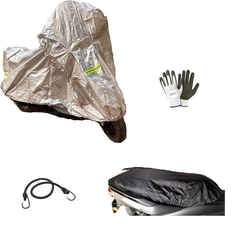 für Piaggio MP3 YOURBAN 300 Sport ie LT ABDECKPLANE WASSERDICHTES Nylon 246X105X127CM + SITZBEZUG IN Oxford 120X75CM FAHRT ALLE GRÖSSE XL UNIVERSALA FÜR Scooter Motorrad von MOTO SPORT MONDO