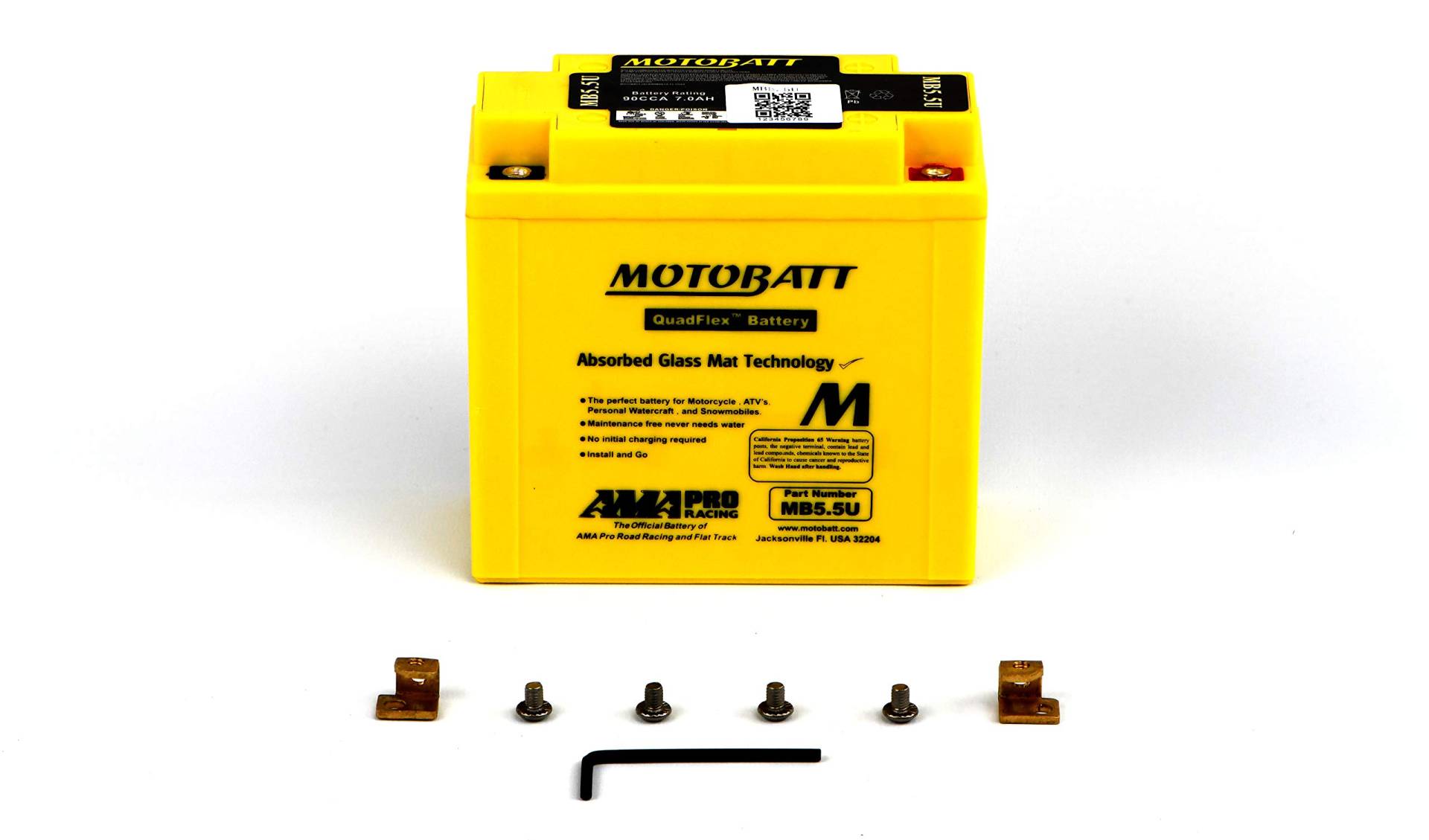 Motobatt MB5.5U AGM Batterie, Gelb von MOTOBATT