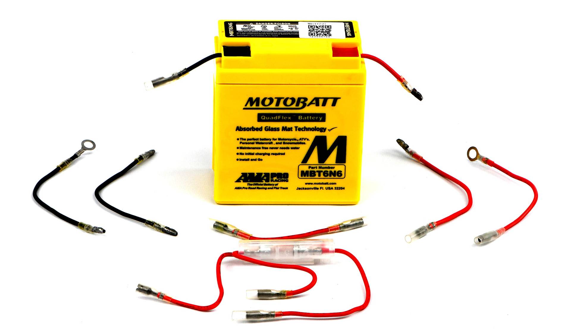 Motobatt MBT6N6 AGM Batterie, Gelb von MOTOBATT