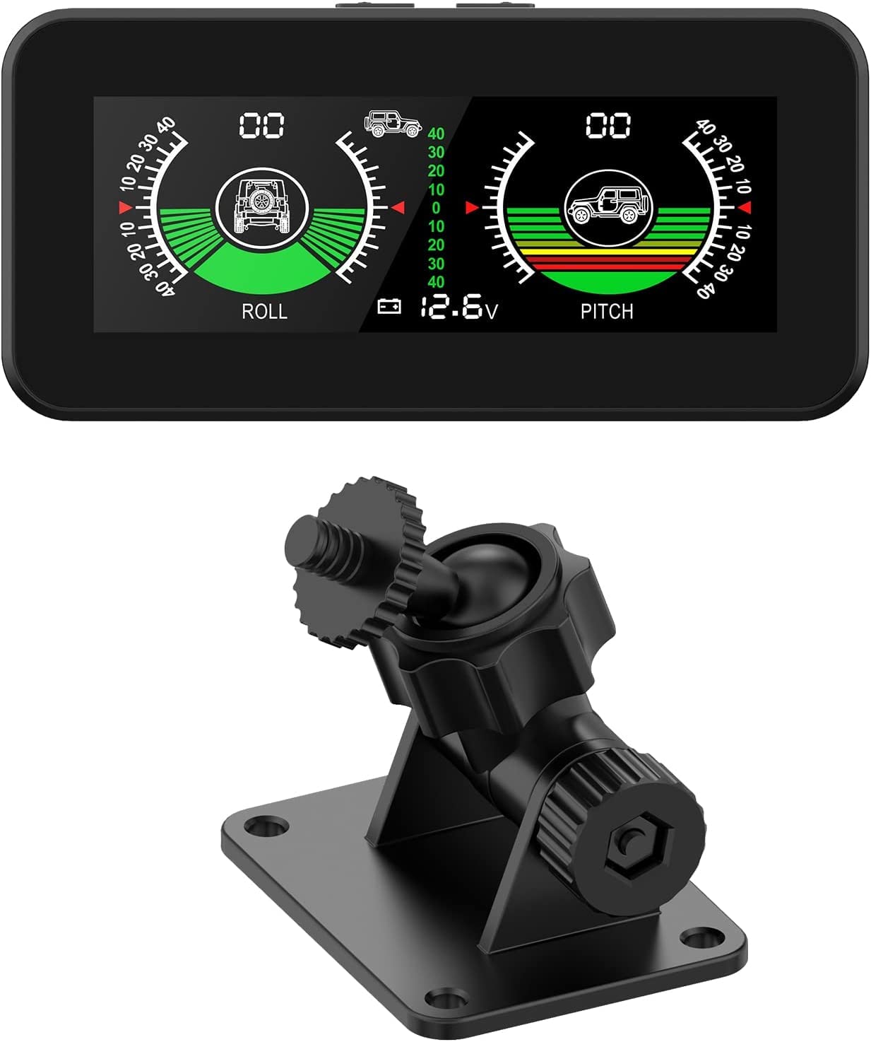 GPS Neigungsmesser Offroad KFZ Neigungsmesser DC 5V-30V Digitales Auto Neigungsmesser Ebene Neigung Messgerät Dual Mode (Doppeldisplay) von MOTOCOCHE