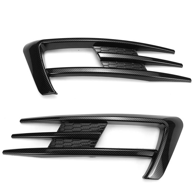 MOTOHIRO Fit for VW Golf 7 MK7 Golf 7 Pre-Facelift Front Bumper Lip Spoiler Car Bumper Fog Lamp Grille Cover Trim Body Kit 2012-2017 Tuning Nebelscheinwerfergitter (Color : Carbon Look) von MOTOHIRO