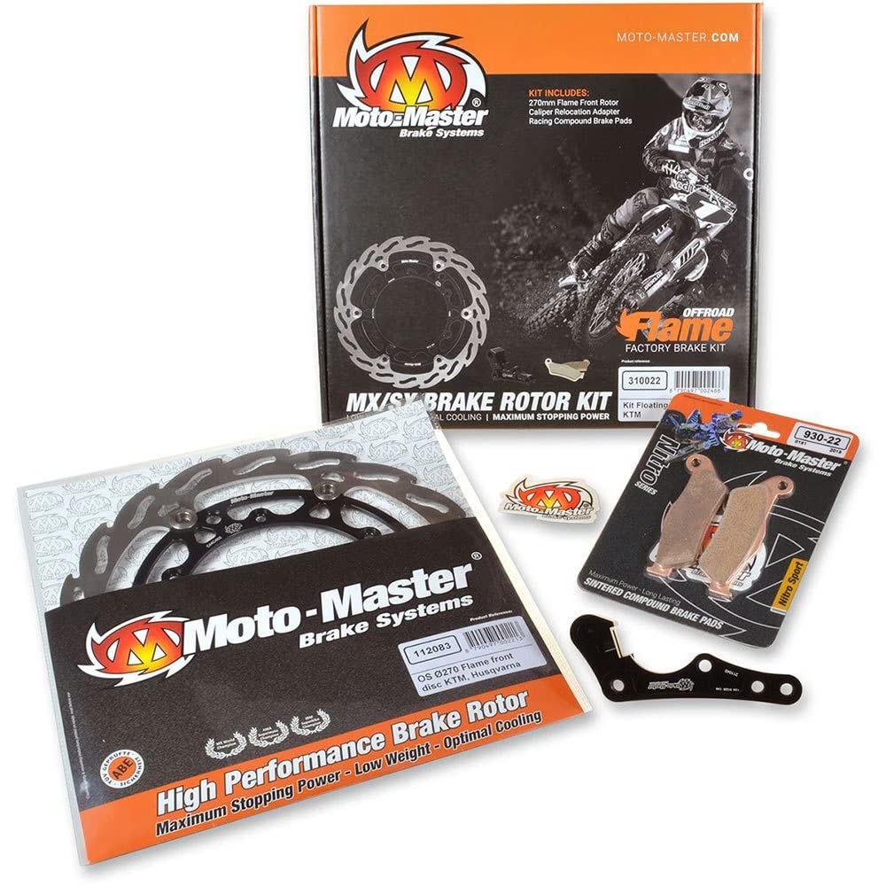 MotoMaster 310022 Moto-Master, Kit Oversize 270mm, Adapter, Pads, Front, Ktm 09-18 450 E von MotoMaster