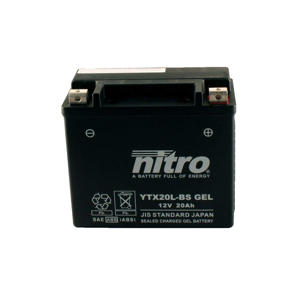 Batterie 12V 18AH YTX20L-BS Gel Nitro 51891 XVS 1300 A Midnight Star VP26 07-16 von MOTOMENT