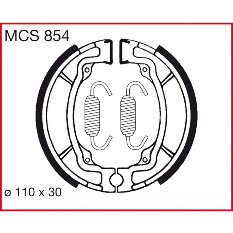 Bremsbacken TRW KX 125 C 84 hinten von MOTOMENT