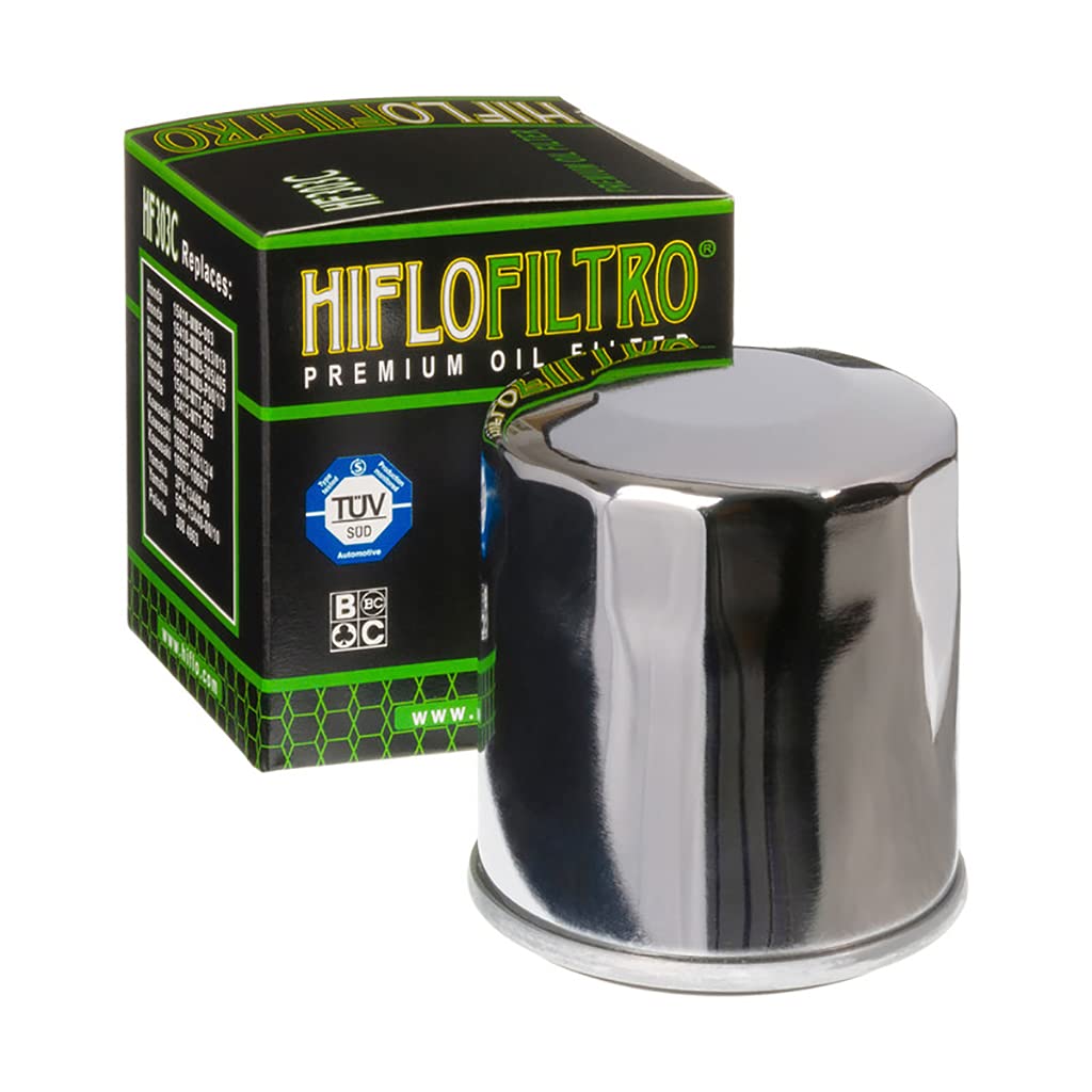 Ölfilter Hiflo HF303 Chrom Passend für Honda NT 650 V Deauville RC47 1998-2005 von MOTOMENT