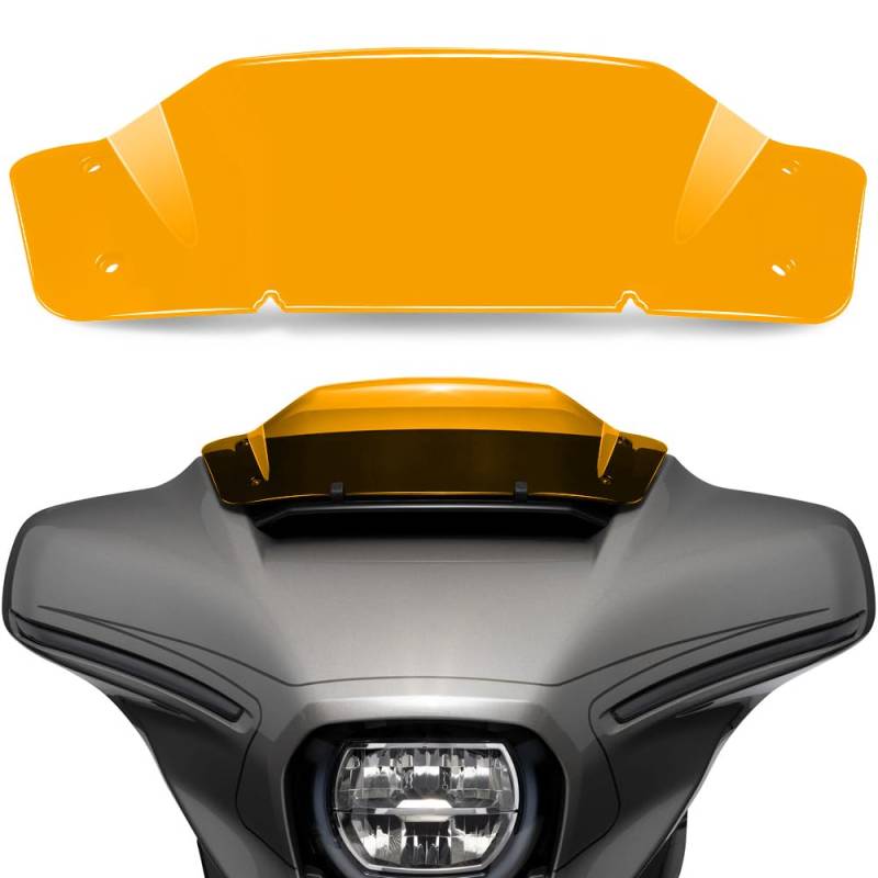 12,7 cm (5 Zoll) Wave Windschutzscheiben-Windsplitter für Harley Davidson CVO Street Glide FLHXSE, Street Glide FLHX 2023 2024 (Orange) von MOTORFISH