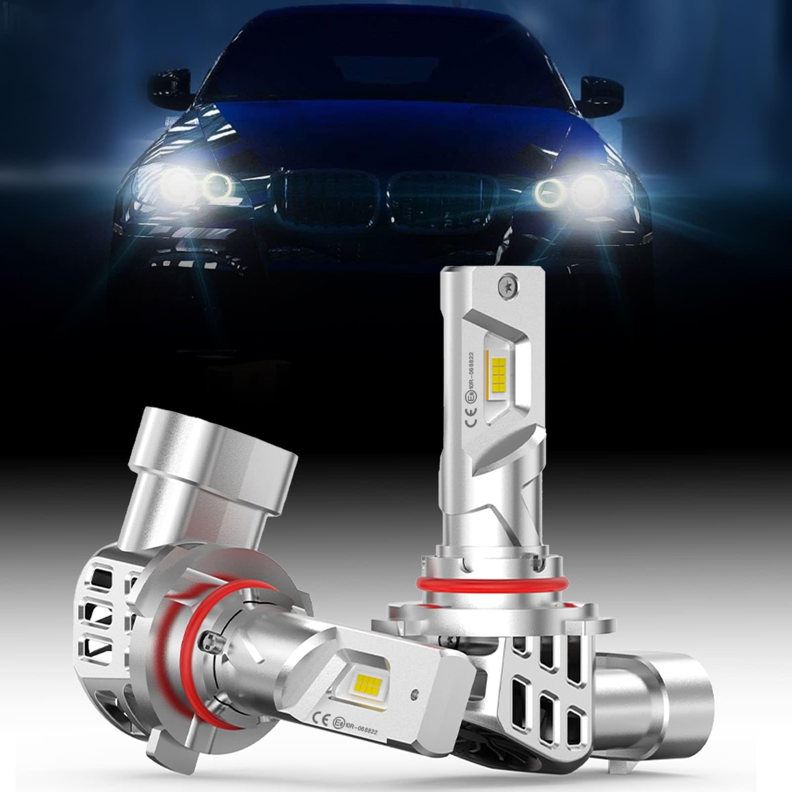 MOTORHOOK 2er Pack HB3 9005 12V 60W Halogen-Autolampen | 5500K Ultraweiß Xenon-Ausstrahlung | Hohe Helligkeit für Abblend- und Fernlicht | P20D Standard-6500K von MOTORHOOK