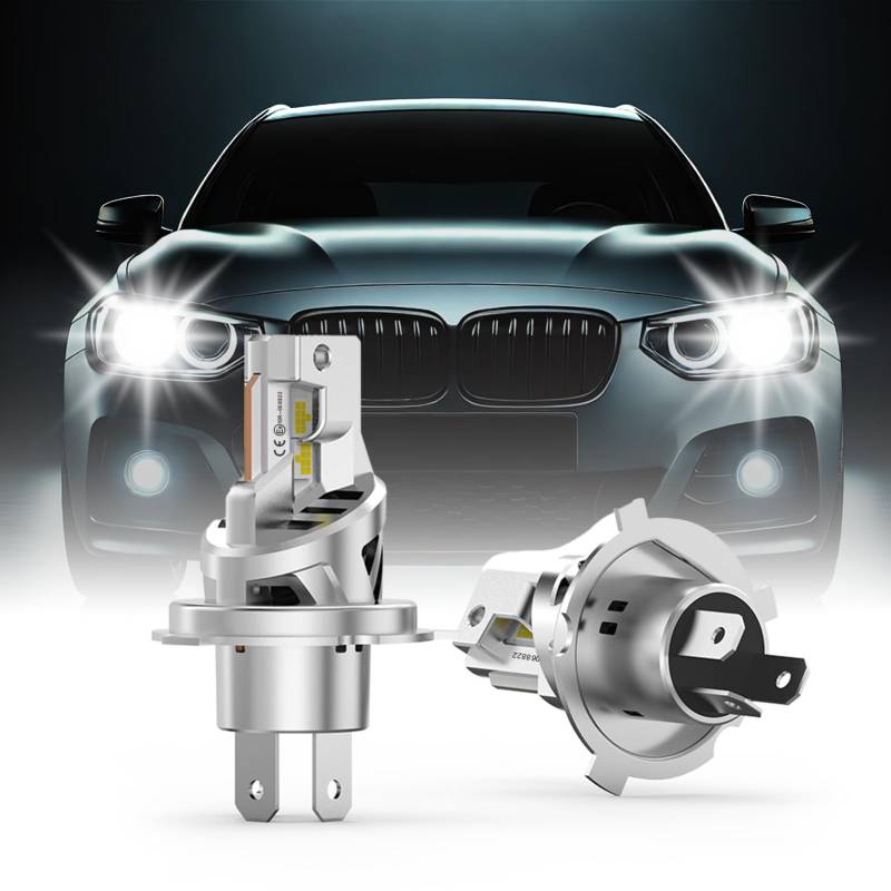 MOTORHOOK H4 Halogen-Scheinwerfer 5500K | 12V 60/55W | IP67 wasserdicht | Abblendlicht | 2er-Pack-5500K von MOTORHOOK