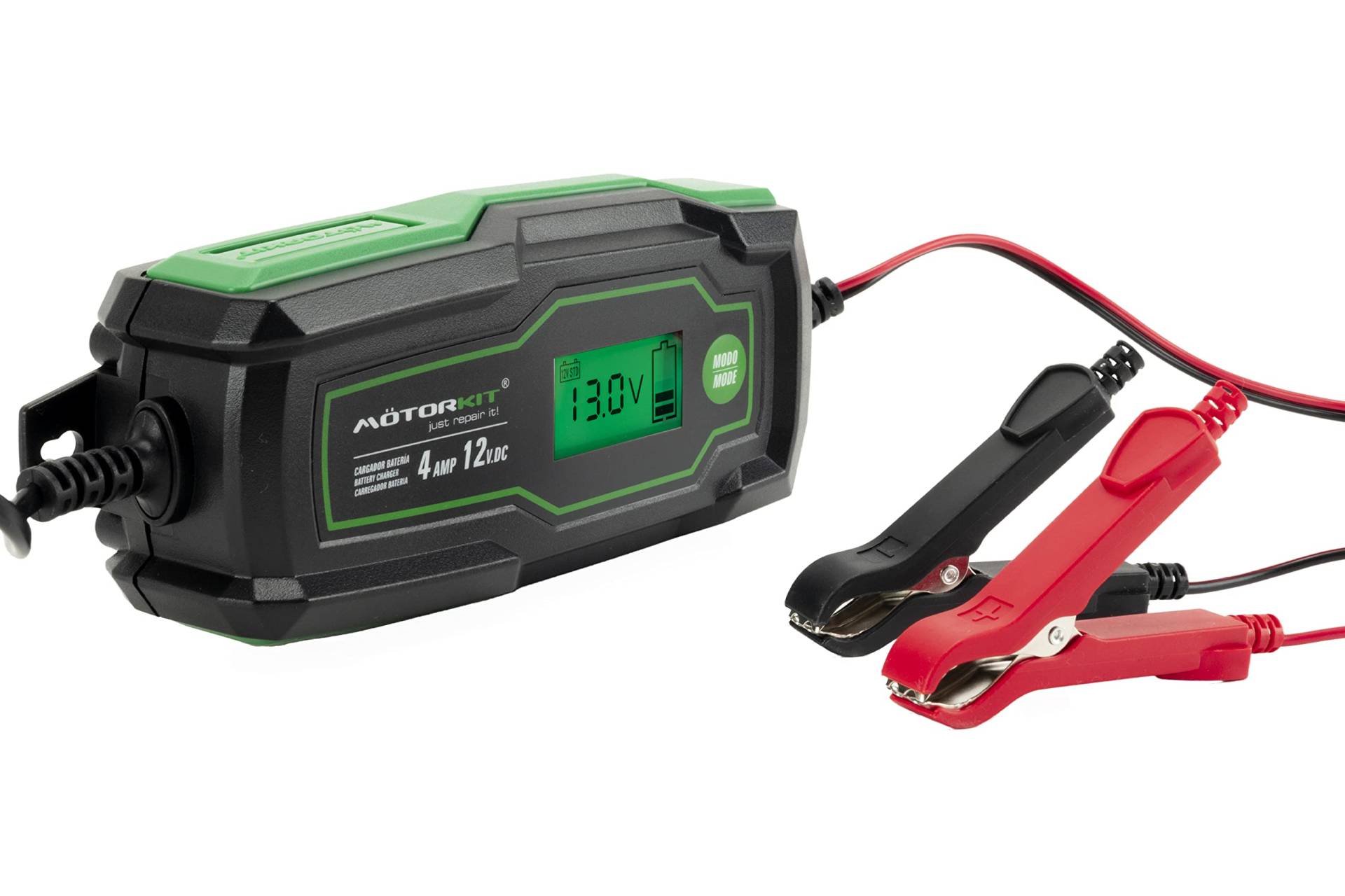 Motorkit Evo 4.0 Ampere 6-12V Intelligentes Batterieladegerät für STD, AGM, Gel und LiFePO4 Batterien. 4-120Ah Kapazität. von MOTORKIT