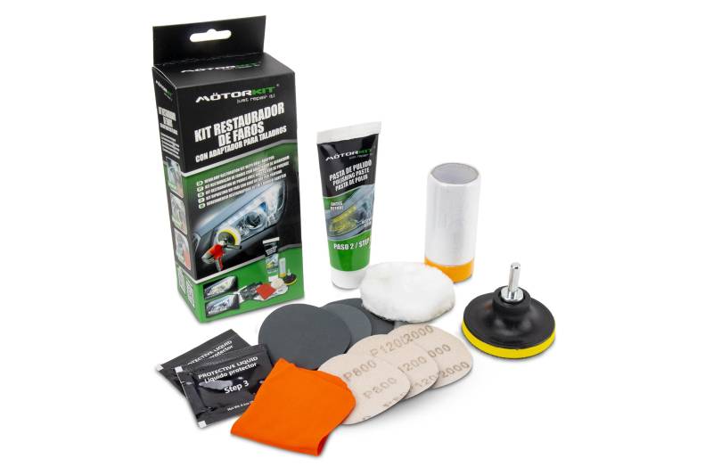 Motorkit Scheinwerfer Restaurationskit mit Bohreradapter. Schnelle und einfache Reparatur. Komplettes Kit von MOTORKIT