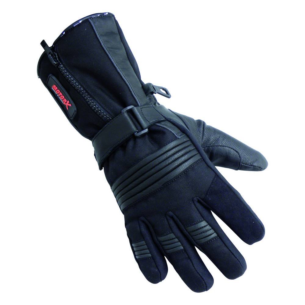 Motorx Motorrad Handschuhe Leder Winter, Schwarz, Größe S von MOTORX