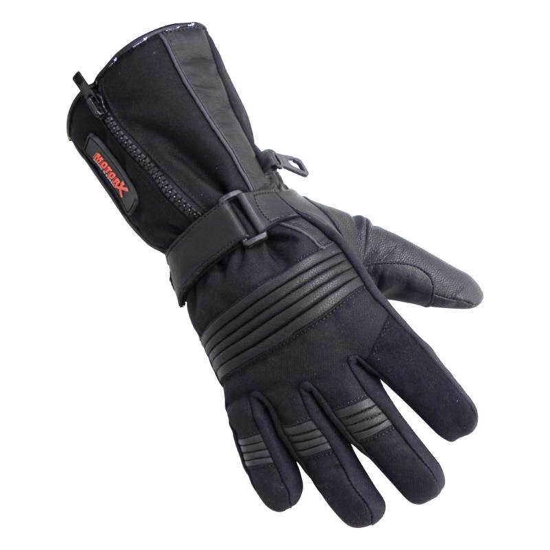 Motorx Motorrad Handschuhe Leder Winter, Schwarz, Größe XL von MOTORX