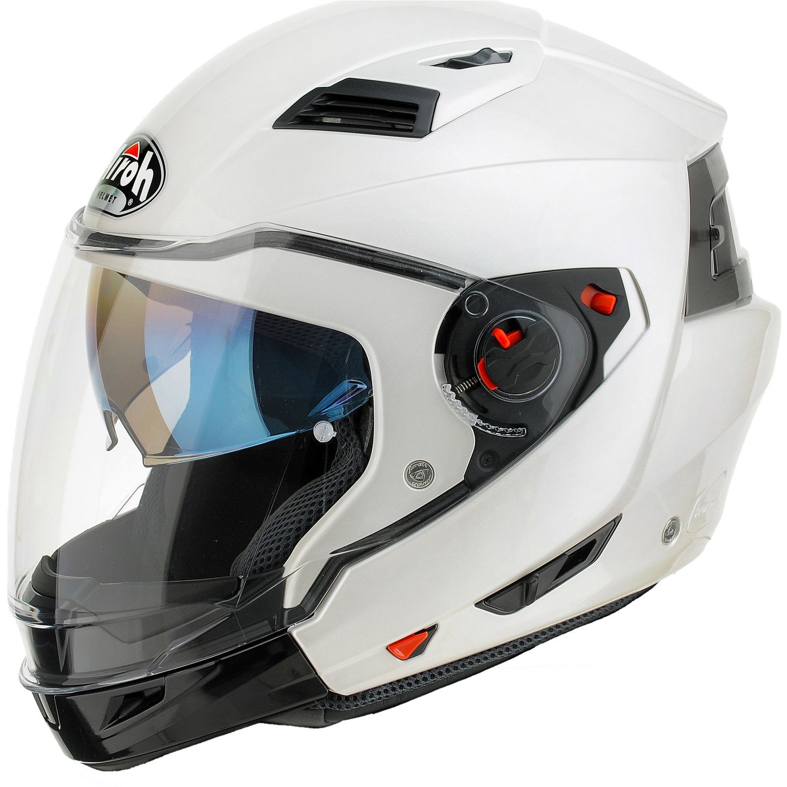 Airoh Helm Crossover Executive Color mit Doppel Visier M weiàŸ von MOTOTOPGUN