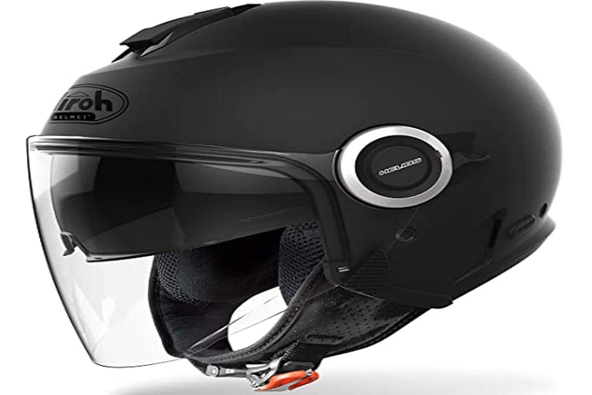 Airoh Herren HE11 Helmet, schwarz, MC von MOTOTOPGUN