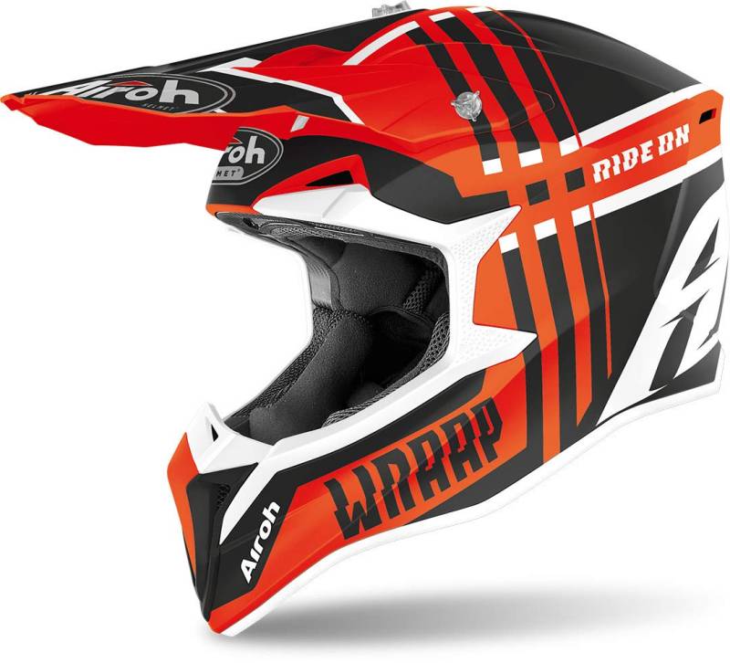 Airoh Herren Wraap Broken Orange Matt Xl HELMET, Orange, XL EU von MOTOTOPGUN