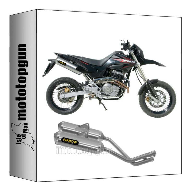 arrow 72607AO auspuff zugelassen doppel auspuff thunder aluminium endkappe edelstahl kompatibel mit honda fmx 650 2005 2006 2007 2008 mototopgun von MOTOTOPGUN