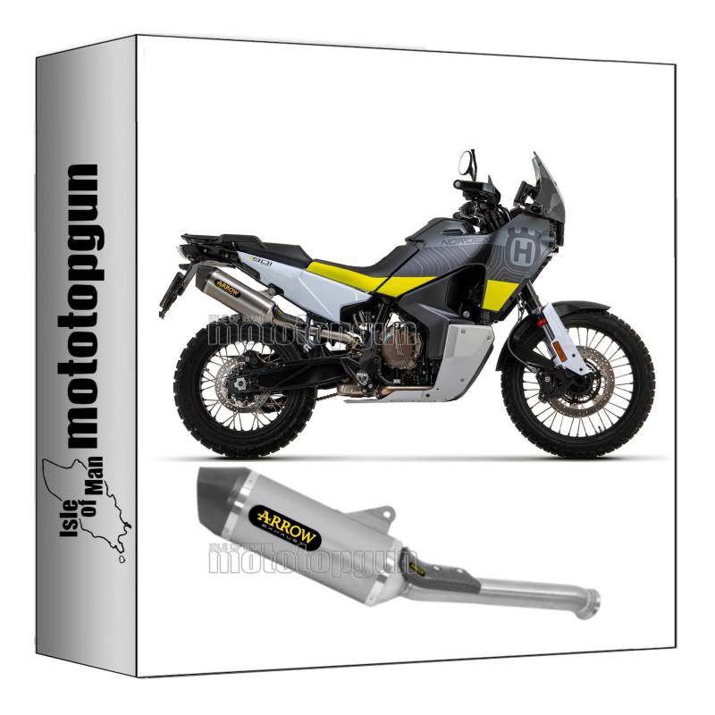 arrow 71904PK auspuff zugelassen race-tech titan endkappe carby kompatibel mit husqvarna norden 901 2022 2023 mototopgun von MOTOTOPGUN