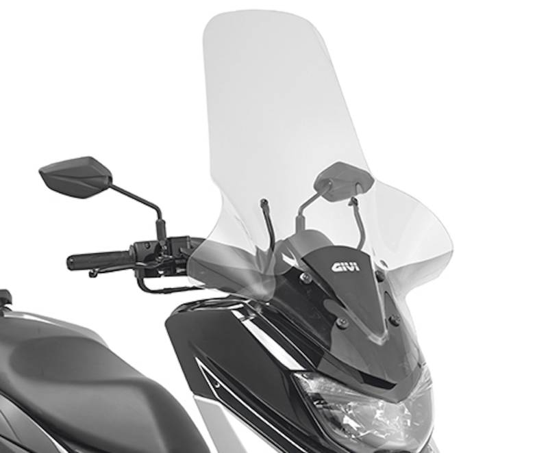 Givi 2123dt+d2123kit Windschutz transparent kompatibel mit Yamaha N-Max 125-155 2015 2016 2017 2018 2019 2020 mototopgun von MOTOTOPGUN