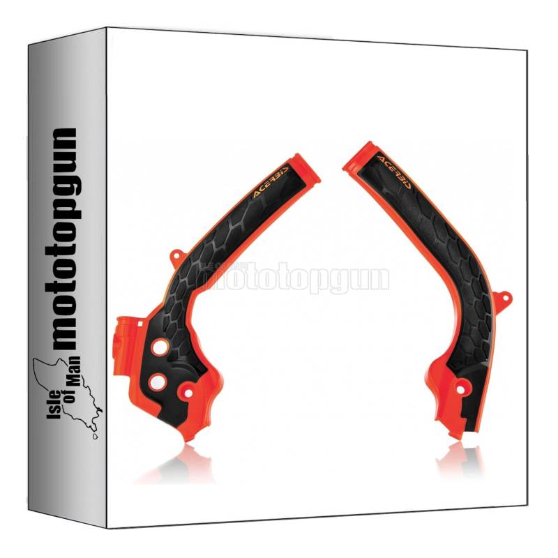 acerbis 0021726.011.016 x-grip rahmenschutz orange 2 kompatibel mit ktm exc-f 350 2017 2018 2019 mototopgun von MOTOTOPGUN