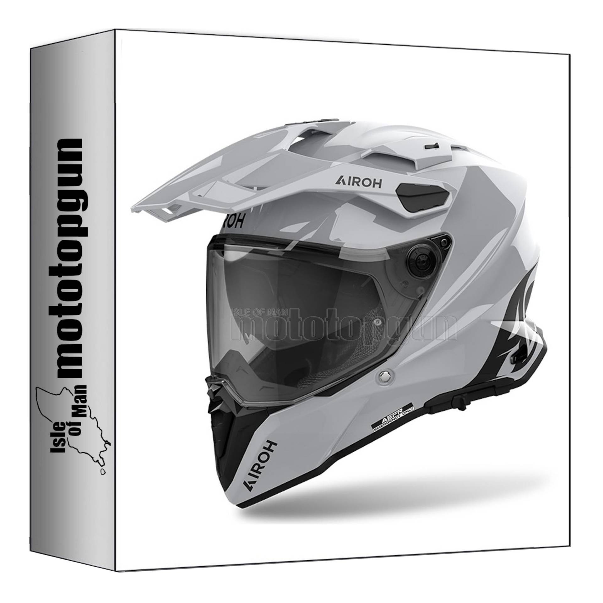 airoh helm motorrad dual cm281 commander 2 color cement grau gloss sz. xxxl mototopgun von MOTOTOPGUN