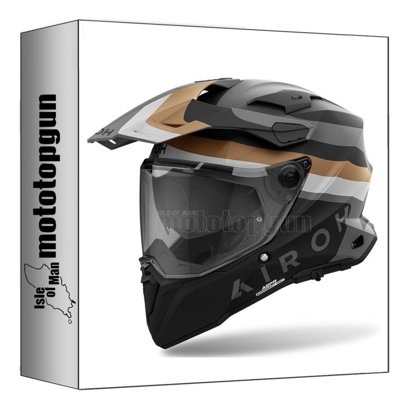 airoh helm motorrad dual cm2d35 commander 2 doom gold matt sz. l mototopgun von MOTOTOPGUN