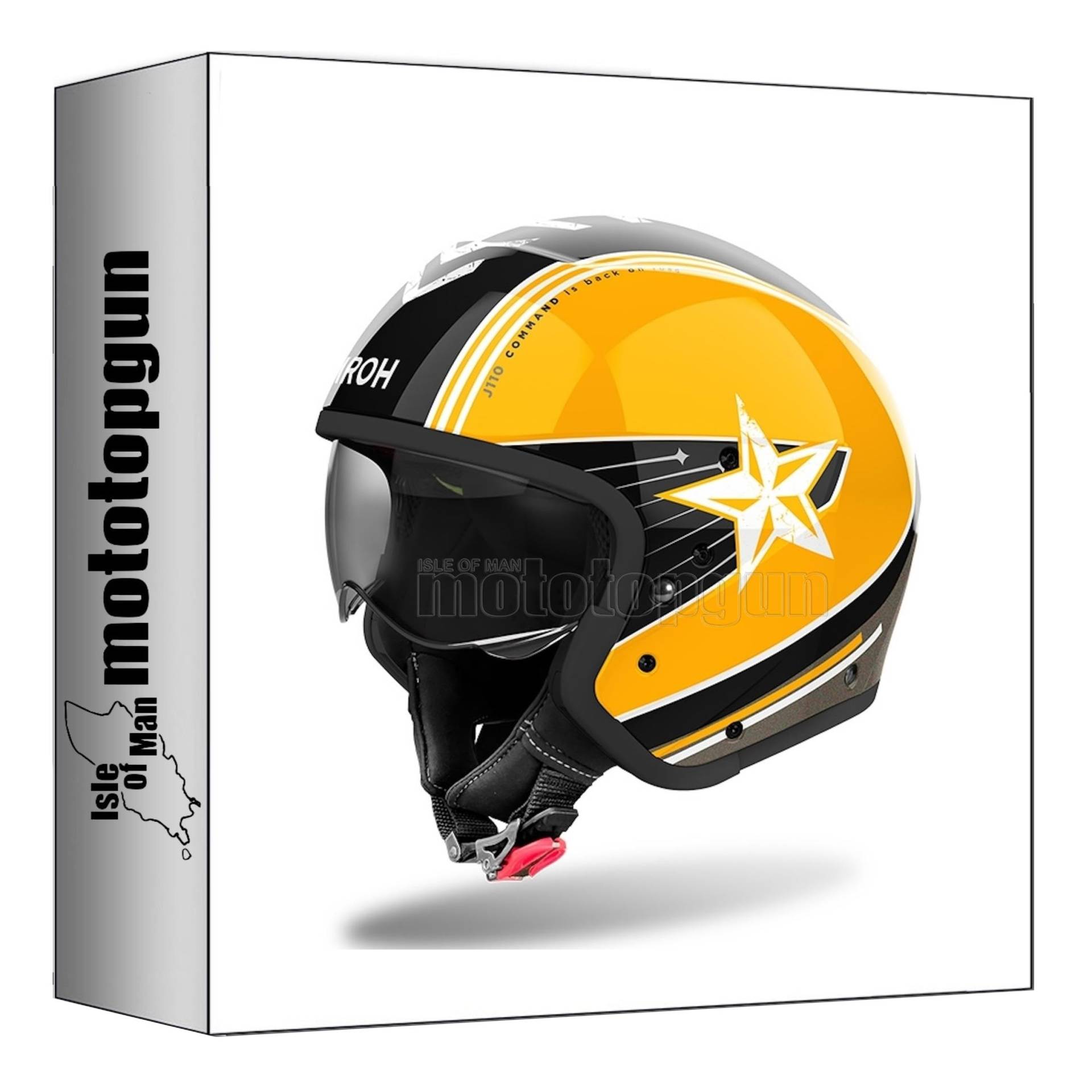 airoh helm motorrad j1c31 j110 command gelb gloss sz. l mototopgun von MOTOTOPGUN