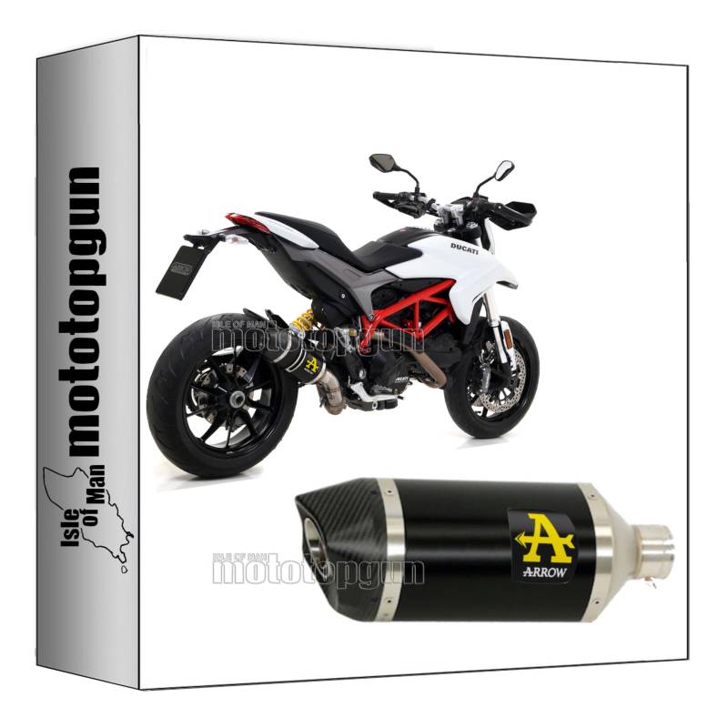 arrow 71806AKN + 71490KZ auspuff zugelassen kat race-tech aluminium schwarz endkappe carby kompatibel mit ducati hypermotard 939 2016 2017 2018 mototopgun von MOTOTOPGUN