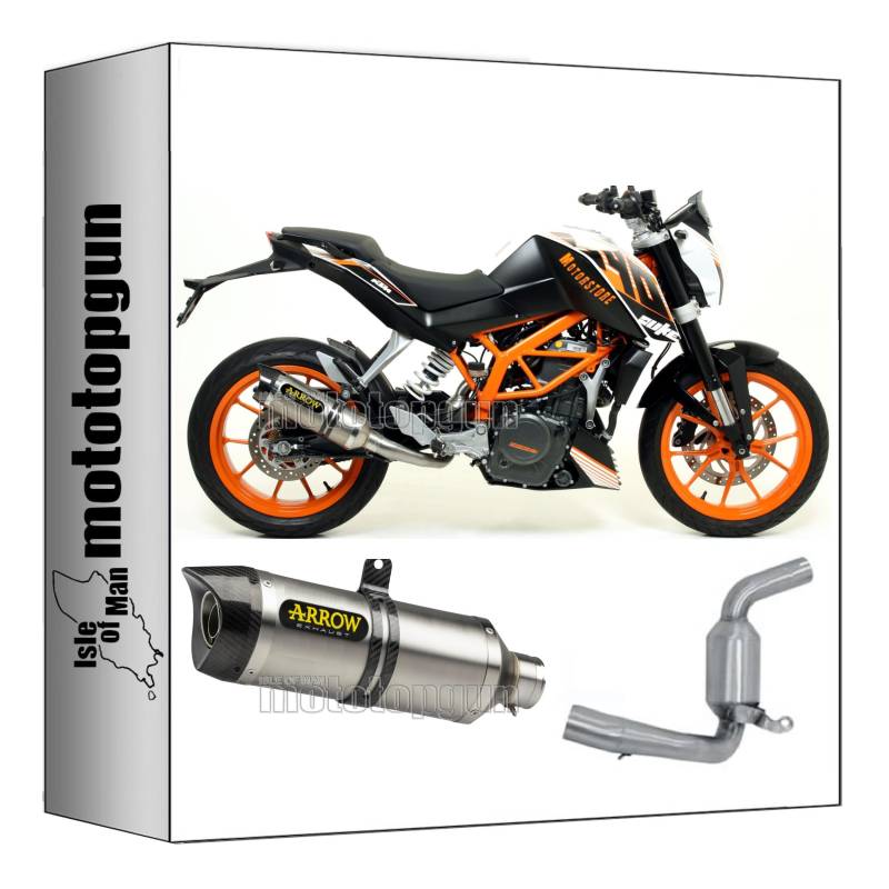 arrow 71813AK + 71600KZ auspuff zugelassen kat thunder aluminium endkappe carby kompatibel mit ktm duke 390 2013 2014 2015 2016 mototopgun von MOTOTOPGUN