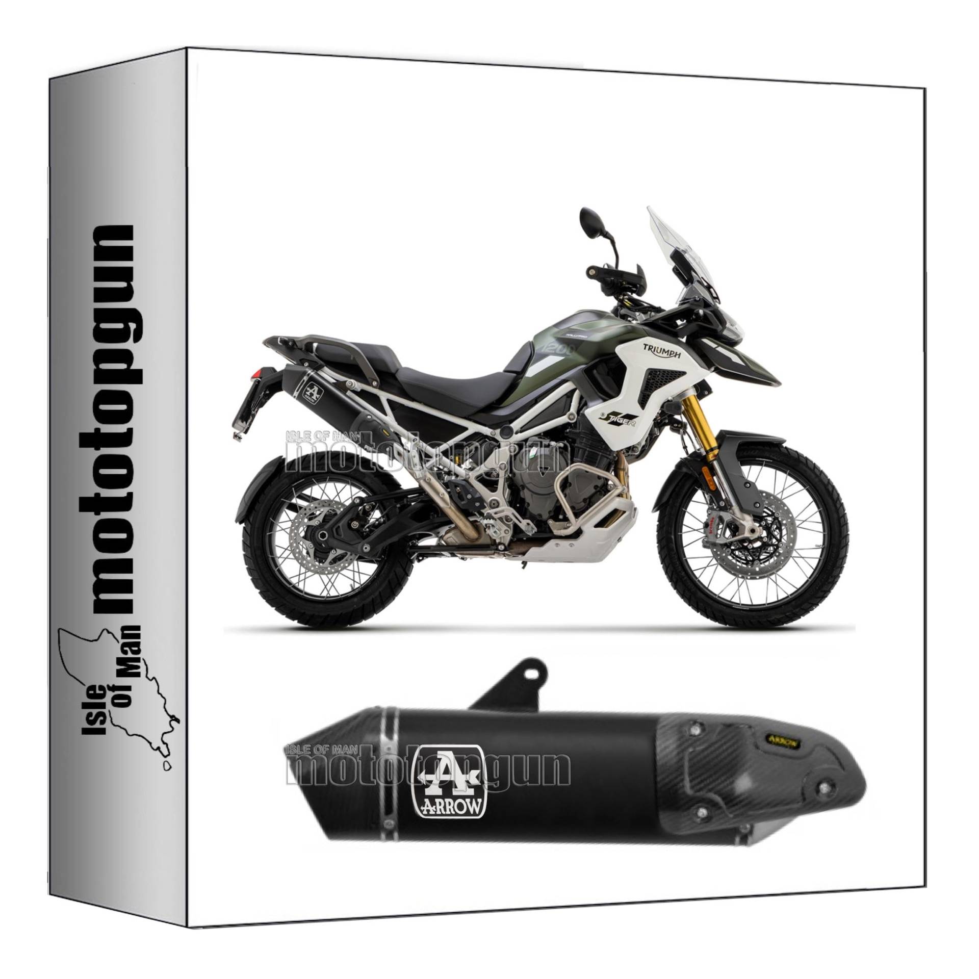 arrow 72002VAN auspuff race veloce aluminium schwarz endkappe carby-c kompatibel mit triumph tiger 1200 2022 2023 mototopgun von MOTOTOPGUN