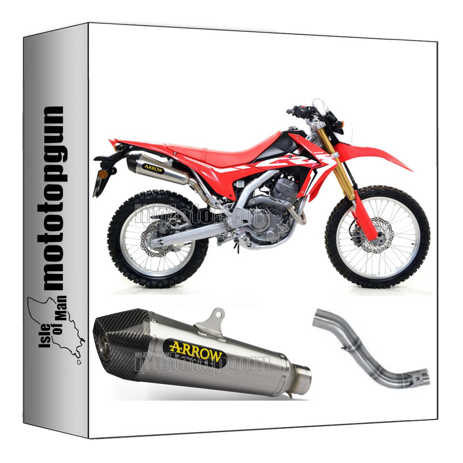 arrow 72528XKI + 72177PZ auspuff zugelassen kat x-kone nichrom endkappe carby kompatibel mit honda crf 300 l 2021 2022 2023 mototopgun von MOTOTOPGUN