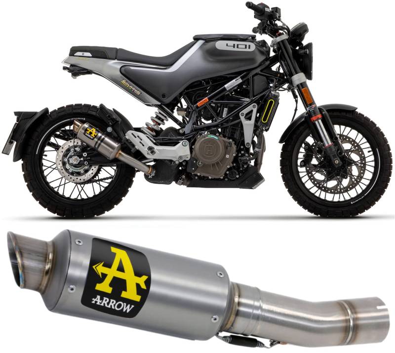 arrow 72631gp, schalldämpfer zugelassen gp2 gp-2 titan, endkappe edelstahl, kompatibel mit motorrad husqvarna vitpilen 401 2020 2021 2022 2023 mototopgun von MOTOTOPGUN