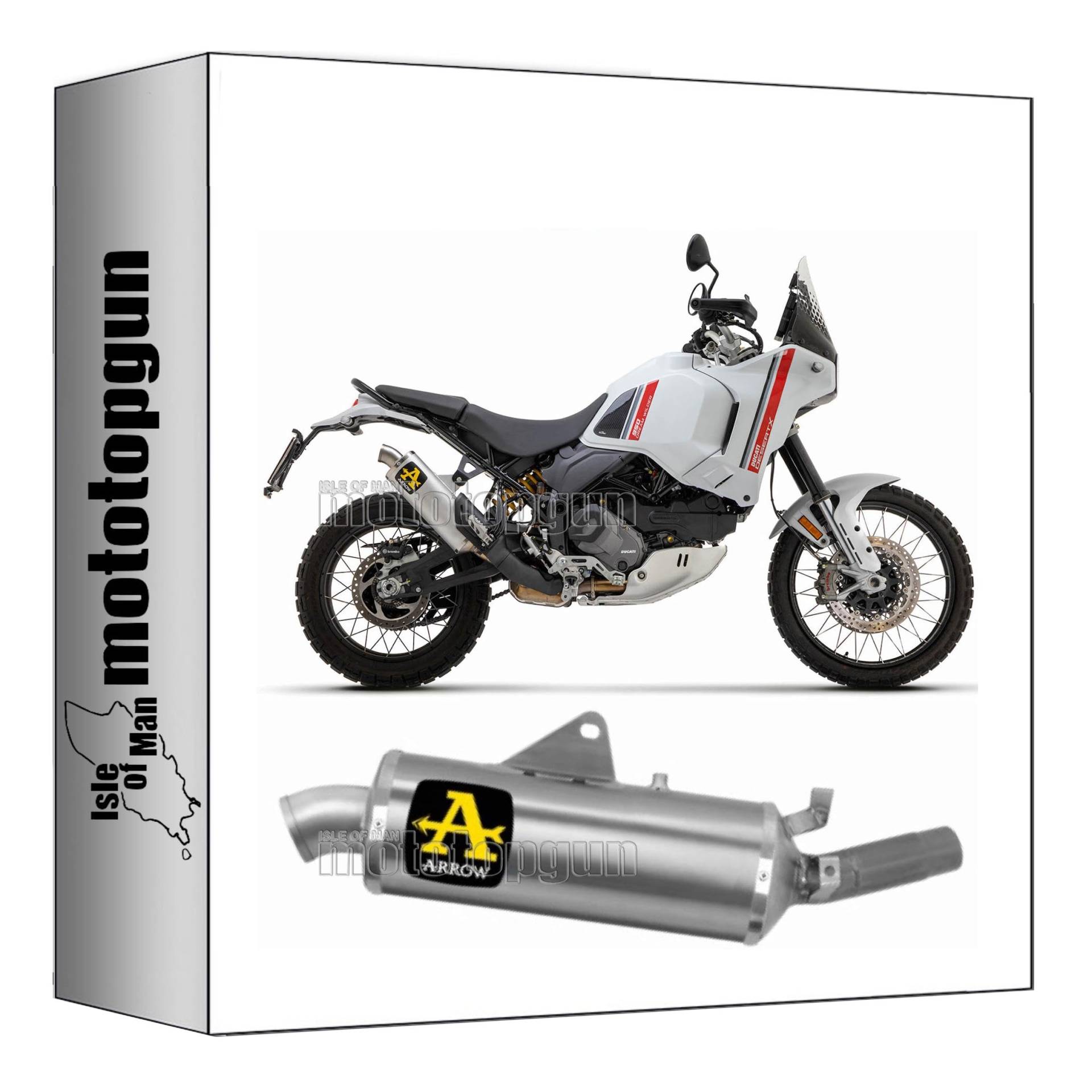 arrow 72638AO auspuff zugelassen indy-race aluminium endkappe edelstahl kompatibel mit ducati desert-x 950 2022 2023 mototopgun von MOTOTOPGUN