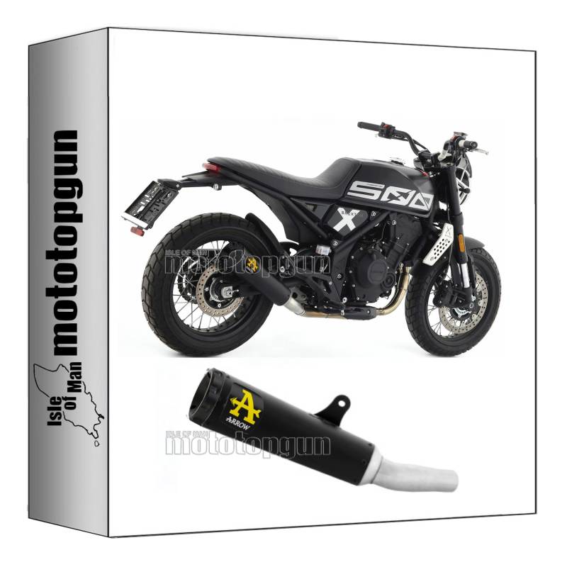 arrow 74508RBN auspuff zugelassen rebel aluminium schwarz endkappe aluminium schwarz kompatibel mit brixton crossfire 500 x 2021 2022 2023 mototopgun von MOTOTOPGUN