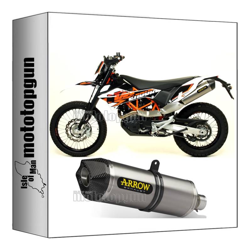 auspuff kein kat arrow race-tech aus aluminium mit endkappe aus carby kompatibel mit ktm 690 motard 2009 2010 2011 2012 2013 2014 2015 2016 mototopgun 72618ak + 72119pd von MOTOTOPGUN