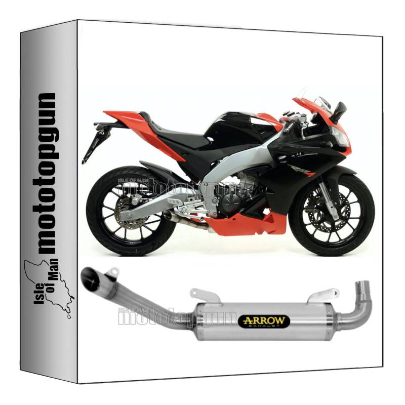 auspuff kein kat arrow thunder aus aluminium mit endkappe aus edelstahl kompatibel mit aprilia rs4 125 2011 2012 2013 2014 2015 2016 mototopgun 51509ao von MOTOTOPGUN