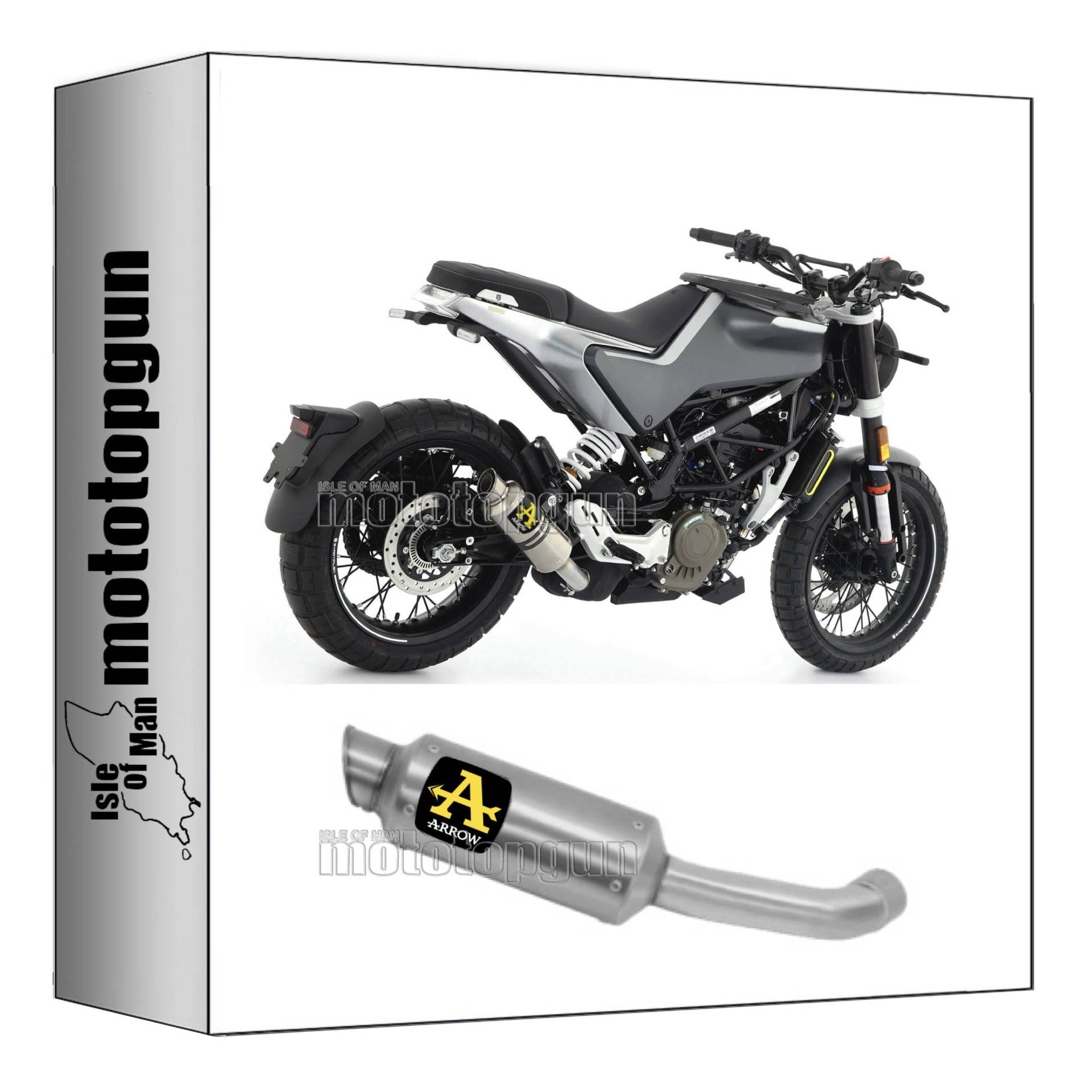 auspuff zugelassen arrow gp2 gp-2 aus nichrom mit endkappe aus edelstahl kompatibel mit husqvarna vitpilen 125 2021 2022 2023 mototopgun 72636gp von MOTOTOPGUN