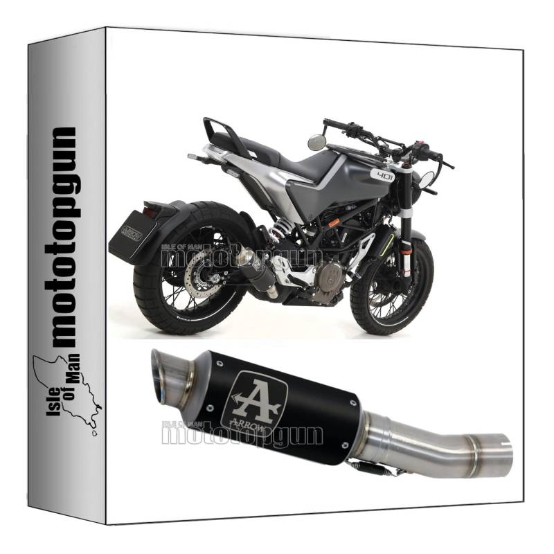 auspuff zugelassen arrow gp2 gp-2 aus nichrom schwarz mit endkappe aus edelstahl kompatibel mit husqvarna vitpilen 401 2020 2021 2022 2023 mototopgun 72631gpi von MOTOTOPGUN