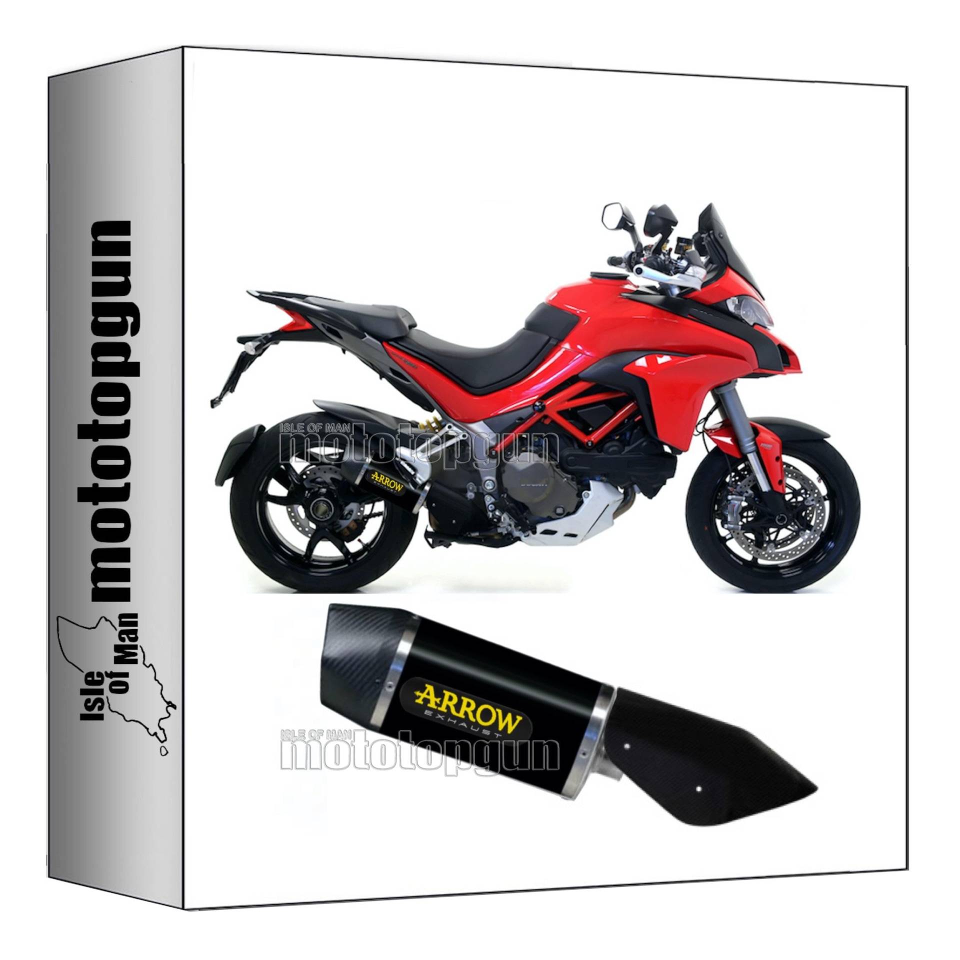 auspuff zugelassen arrow indy-race aus aluminium schwarz mit endkappe aus carby kompatibel mit ducati multistrada 1200 s 2015 2016 2017 mototopgun 71832akn von MOTOTOPGUN