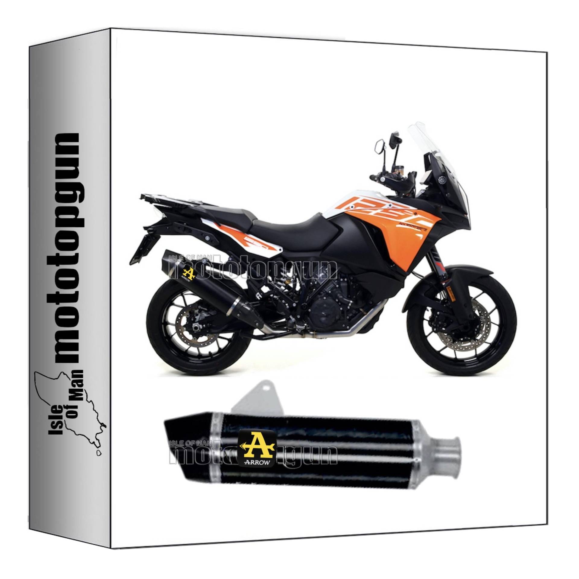 auspuff zugelassen arrow maxi race-tech aus aluminium schwarz mit endkappe aus carby kompatibel mit ktm 1290 super adventure 2017 2018 2019 2020 mototopgun 71809akn von MOTOTOPGUN