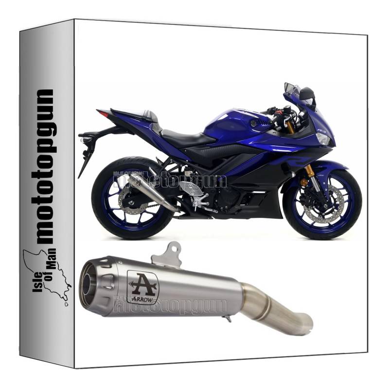 auspuff zugelassen arrow pro-race aus nichrom mit endkappe aus edelstahl kompatibel mit yamaha yzf r3 2021 2022 2023 mototopgun 71831pri von MOTOTOPGUN