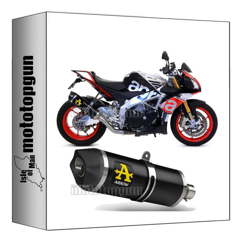 auspuff zugelassen arrow race-tech aus aluminium schwarz mit endkappe aus carby kompatibel mit aprilia tuono v4 1100 rr factory 2017 2018 mototopgun 71744akn von MOTOTOPGUN