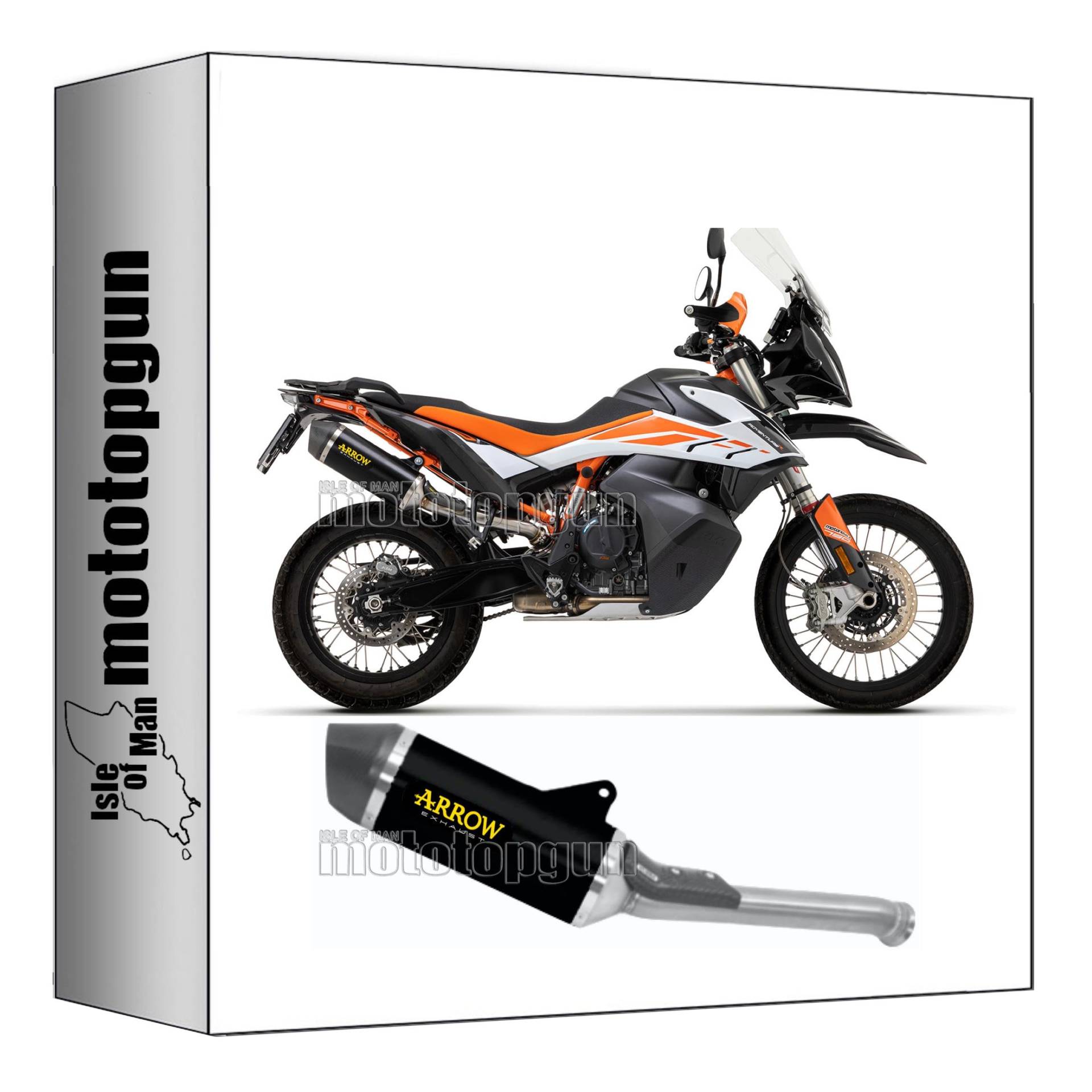 auspuff zugelassen arrow race-tech aus aluminium schwarz mit endkappe aus carby kompatibel mit ktm 790 adventure 2019 2020 mototopgun 71904akn von MOTOTOPGUN