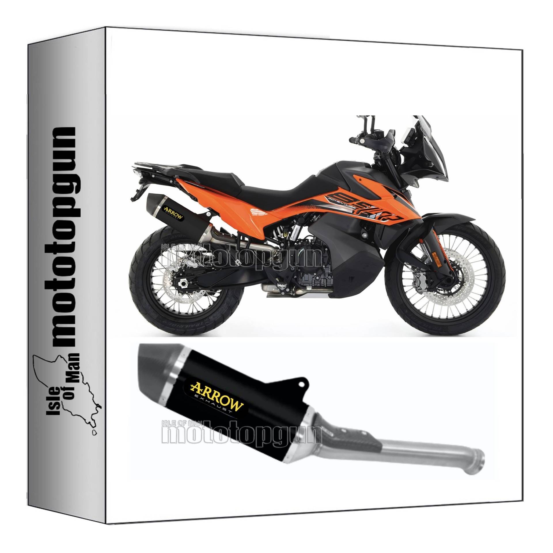 auspuff zugelassen arrow race-tech aus aluminium schwarz mit endkappe aus carby kompatibel mit ktm 890 adventure r 2021 2022 2023 mototopgun 71904akn von MOTOTOPGUN